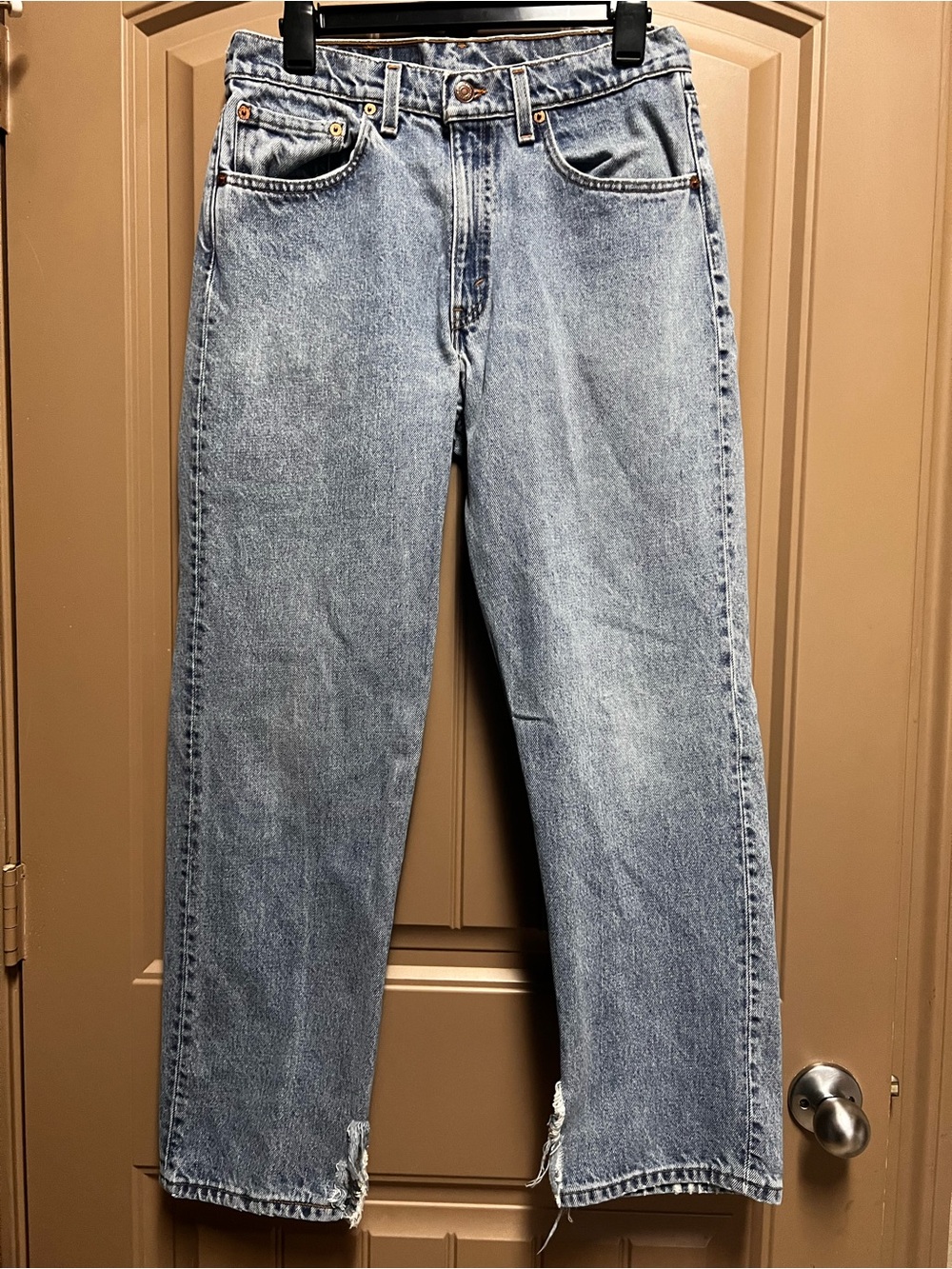 Vintage Levi’s 555 Made in USA Relaxed Straight Leg Jeans 32x30 Distressed